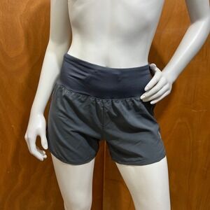 LAKOSMO Women's Quick Dry Running Shorts 4" Inseam Gray Zipper Pockets Size XS